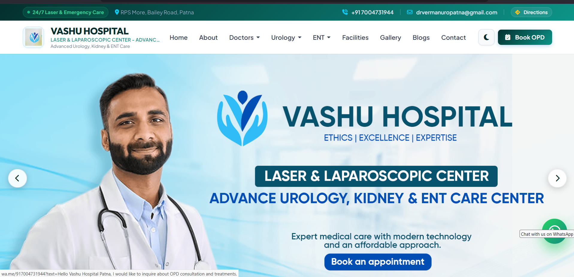 VashuCare – Advanced Urology & ENT Hospital Website