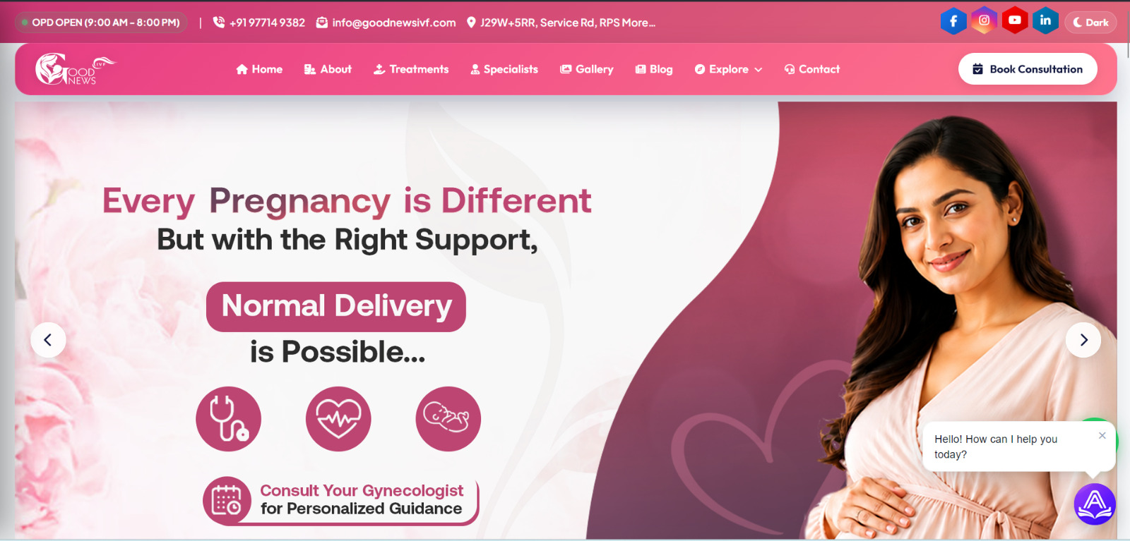 Good News IVF – Fertility & Maternity Hospital Template