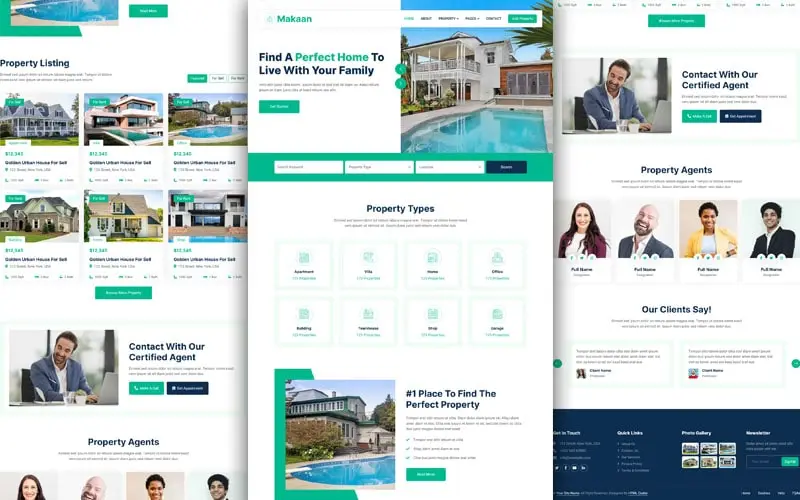 Makaan - Real Estate Website Template
