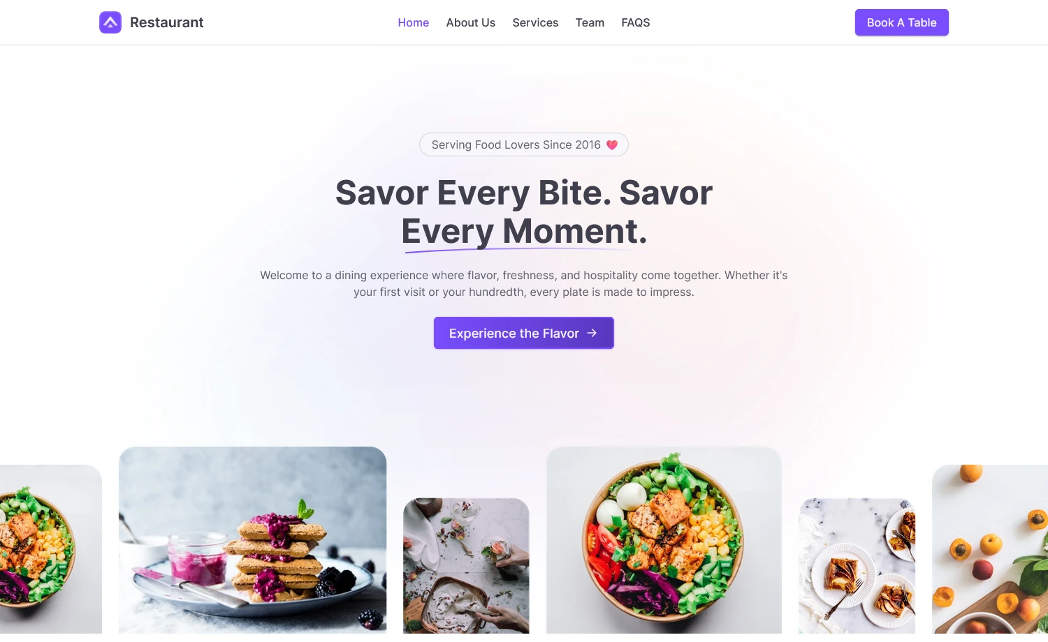 Restaurant – Food & Dining Landing Page